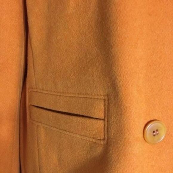 Peter Nygard Orange  Wool Coat Size 10 - Picture 6 of 13